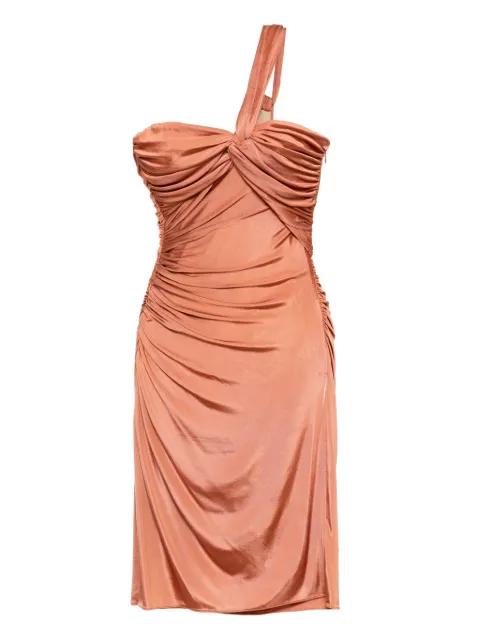 one-shoulder twist-front cocktail dress by TOM FORD