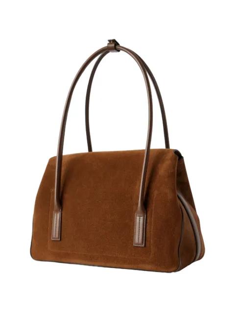 padlock-detail suede shoulder bag by TOM FORD