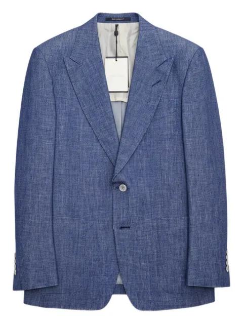 peak-lapel buttoned blazer by TOM FORD