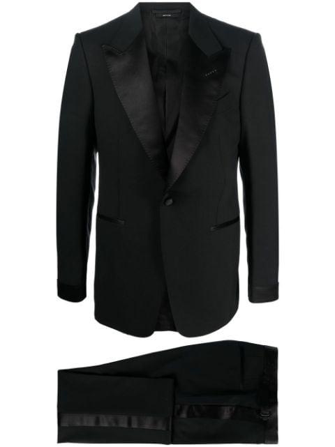 peak-lapel wool suit by TOM FORD