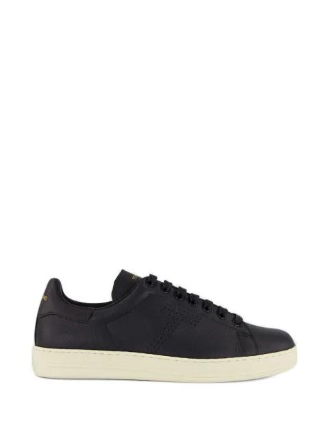 perforated lace-up leather sneakers by TOM FORD