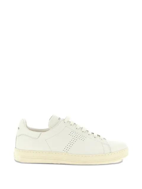 perforated-logo leather sneakers by TOM FORD