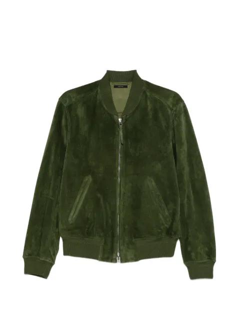 perforated suede bomber jacket by TOM FORD