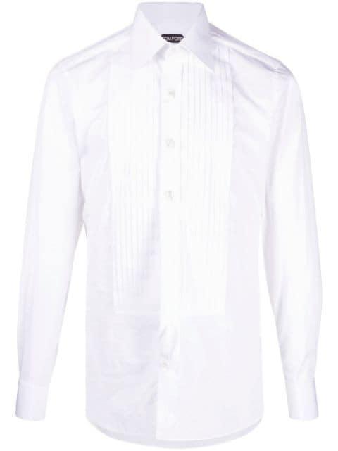 pintuck long-sleeve shirt by TOM FORD