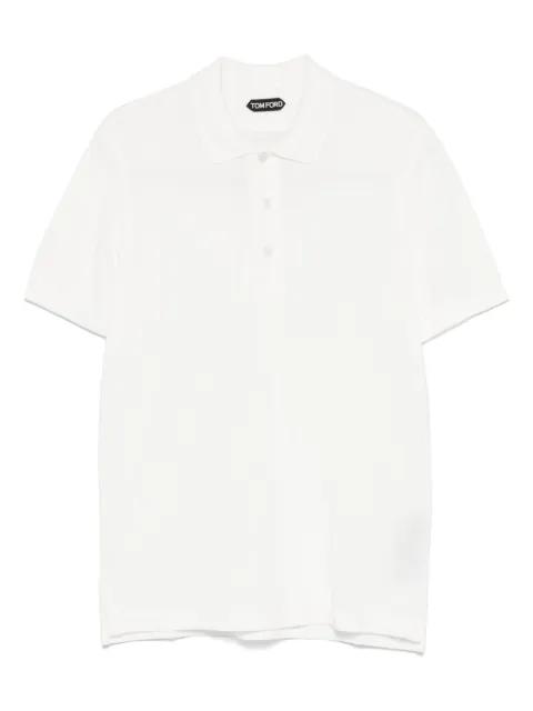 piqué-weave polo shirt by TOM FORD