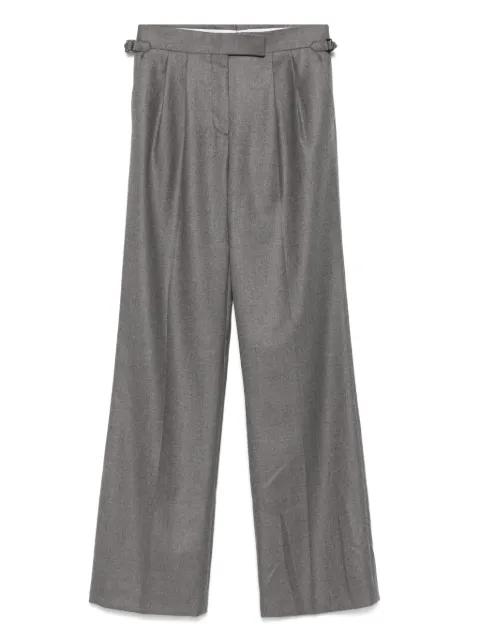 pleated-front buckle-tabs trousers by TOM FORD