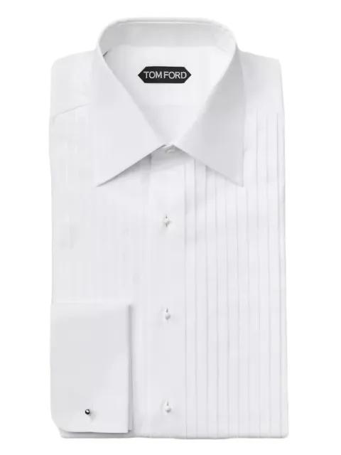 pleated pointed-collar shirt by TOM FORD