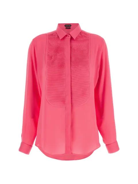 pleated silk shirt by TOM FORD