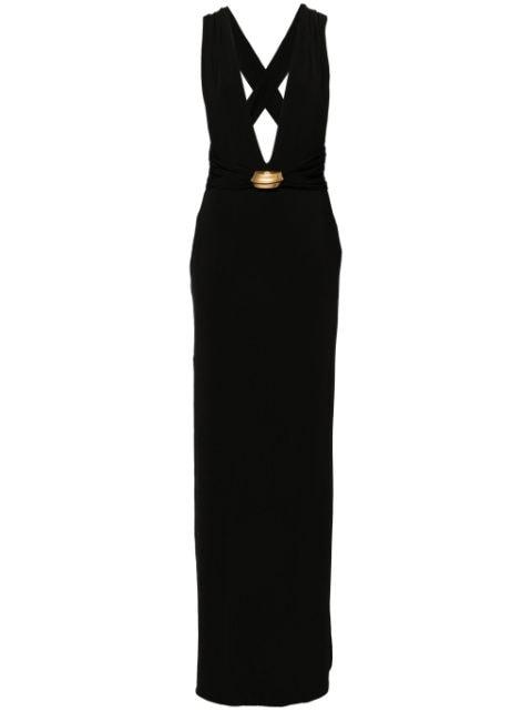plunging-neck sleeveless gown by TOM FORD
