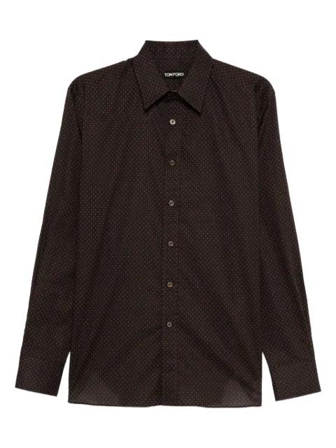 polka-dot cotton shirt by TOM FORD