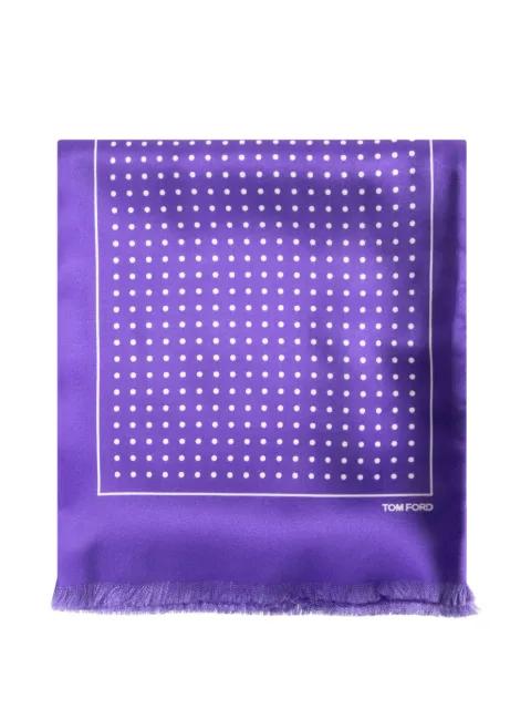 polka-dot frayed scarf by TOM FORD