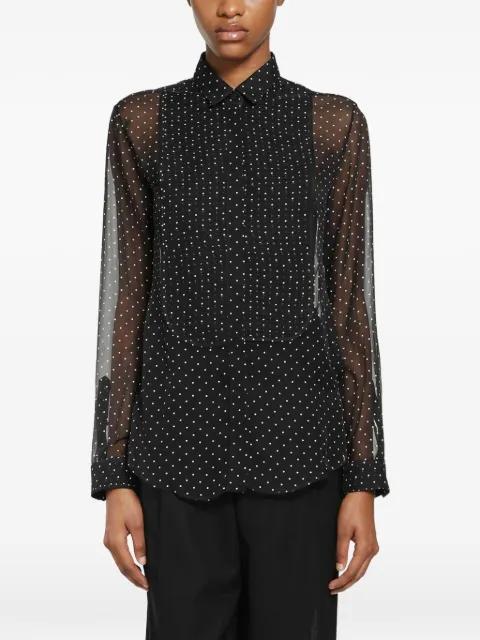 polka-dot silk-chiffon shirt by TOM FORD