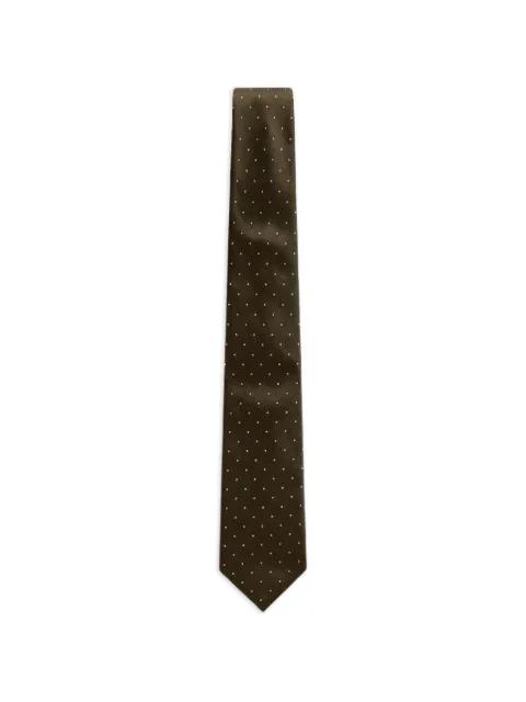 polka-dot silk tie by TOM FORD