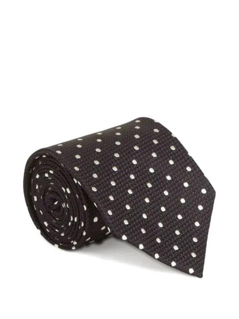 polka-dot silk tie by TOM FORD