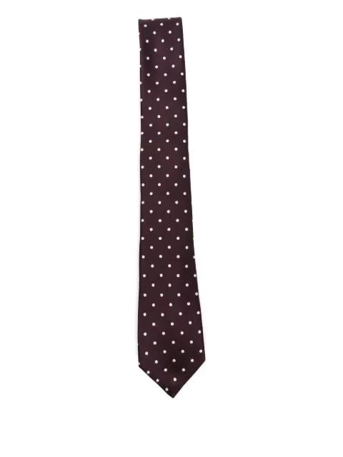 polka-dot silk tie by TOM FORD