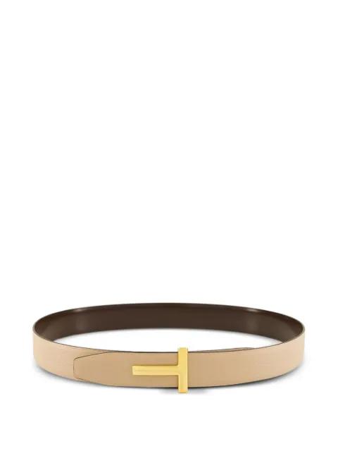 reversible T-buckle leather belt by TOM FORD