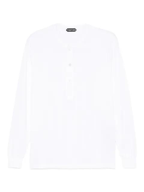 ribbed Henley T-shirt by TOM FORD