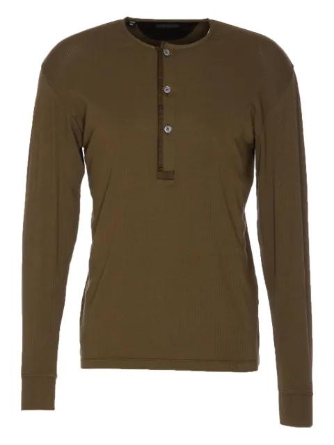 ribbed Henley polo shirt by TOM FORD
