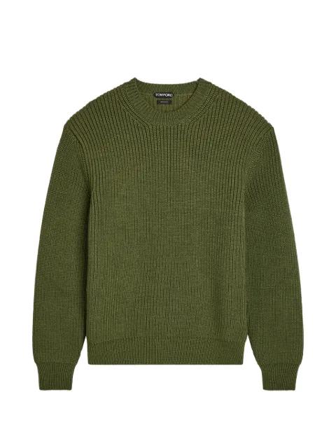 ribbed-knit crew-neck sweater by TOM FORD