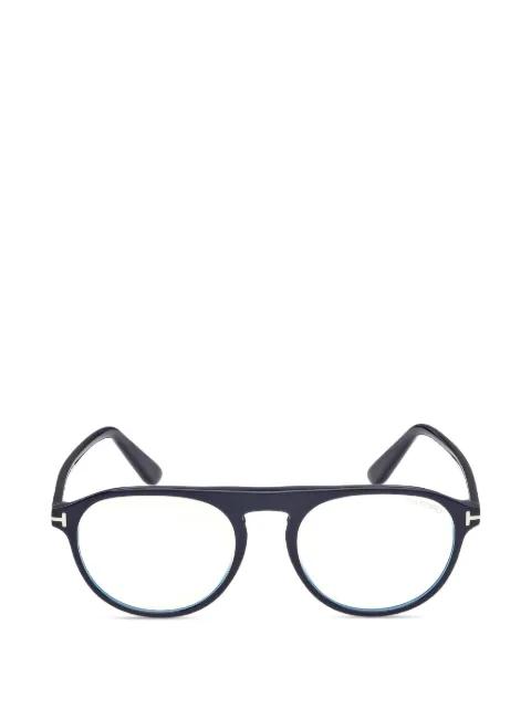 round-frame glasses by TOM FORD