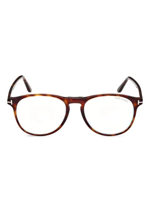 round-frame glasses by TOM FORD
