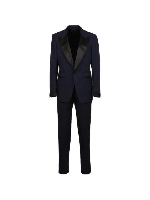 satin trim suit by TOM FORD