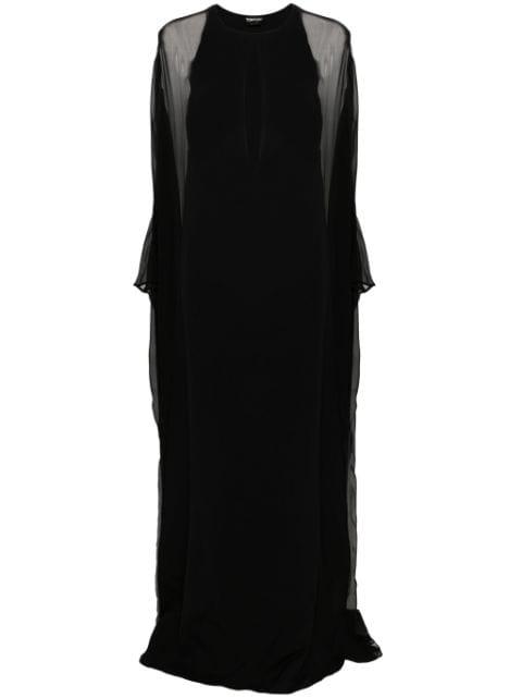 semi-sheer-panelled maxi dress by TOM FORD