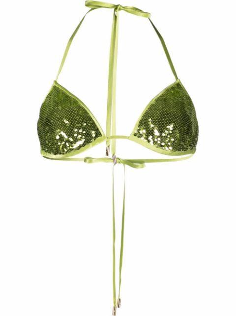 sequin-embellished halterneck bralette by TOM FORD