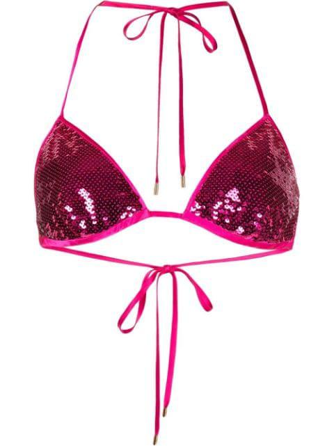 sequin-embellished halterneck bralette by TOM FORD