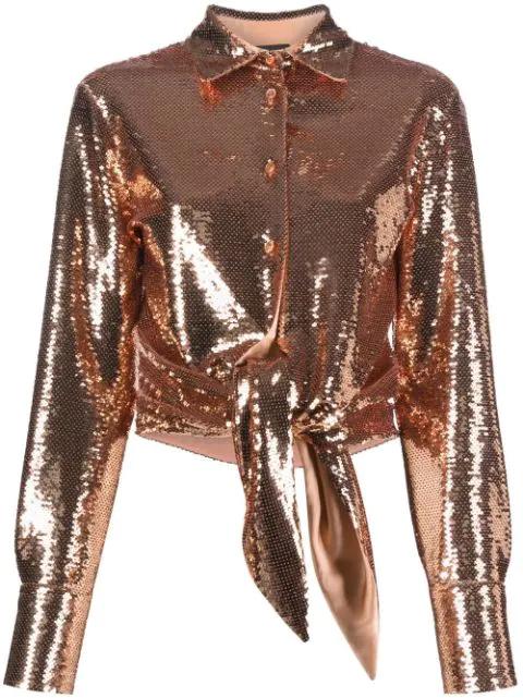 sequin-embellished long-sleeve shirt by TOM FORD