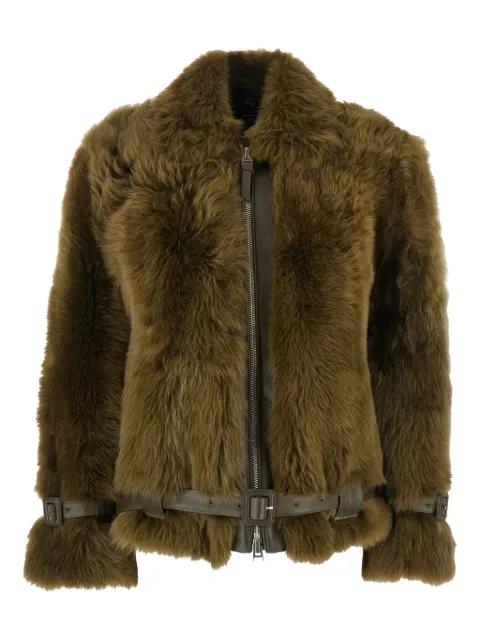 shearling belted jacket by TOM FORD