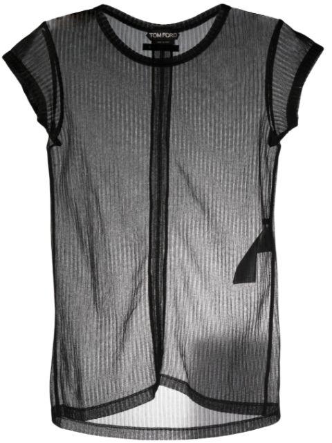 sheer crewneck T-shirt by TOM FORD
