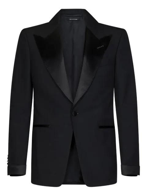 silk-lapel single-breasted wool jacket by TOM FORD