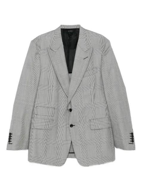 single-breasted checked suit by TOM FORD