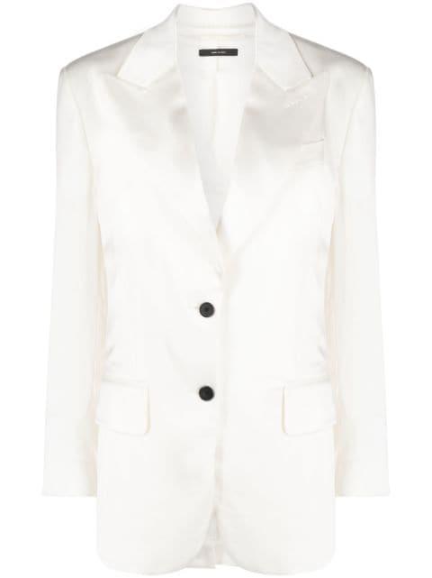 single-breasted satin-finish blazer by TOM FORD