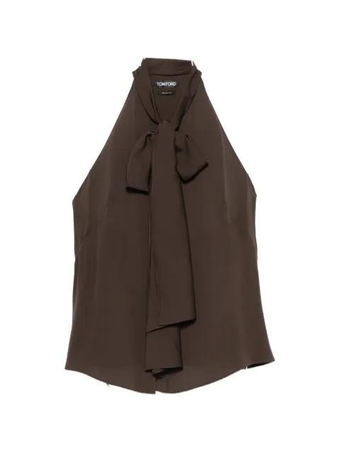 sleeveless bow-detail top by TOM FORD
