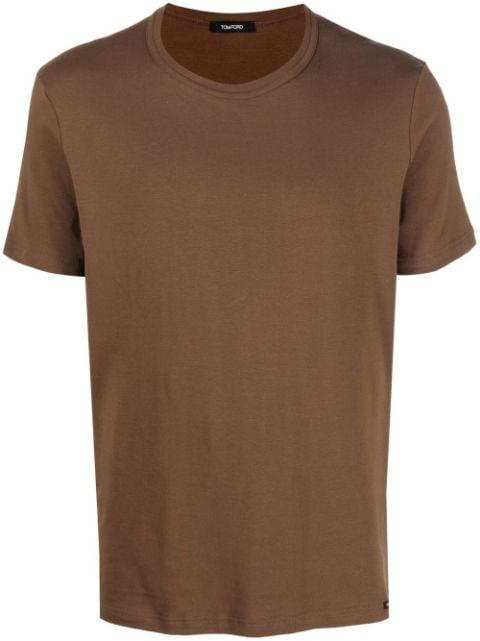 solid-color crew-neck T-shirt by TOM FORD