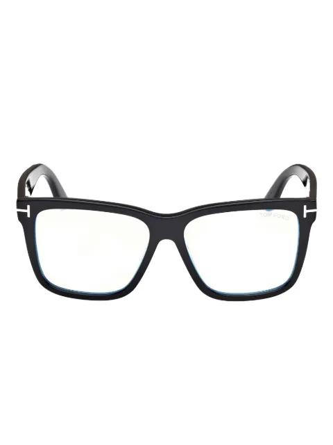 square-frame clip-on glasses by TOM FORD