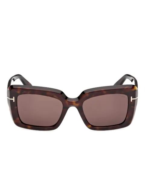 square-frame logo-detail sunglasses by TOM FORD