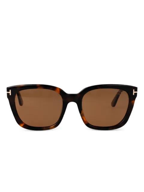 square-frame tortoiseshell sunglasses by TOM FORD