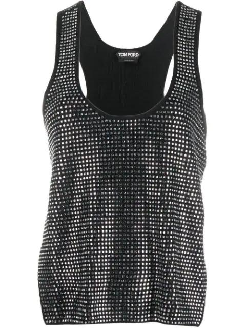 square mirrored vest top by TOM FORD