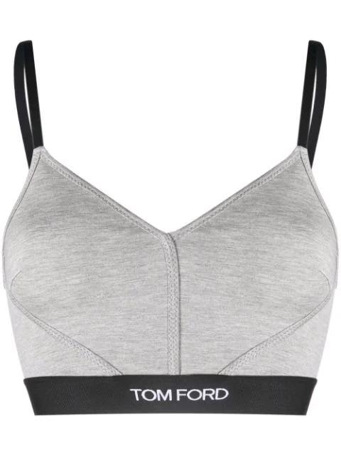 stretch-modal crop top by TOM FORD