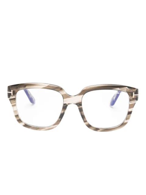 stripe geometric glasses by TOM FORD