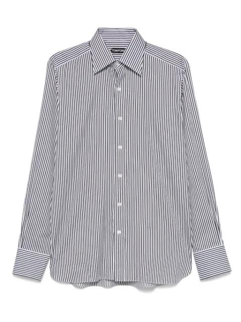 striped cotton-silk shirt by TOM FORD