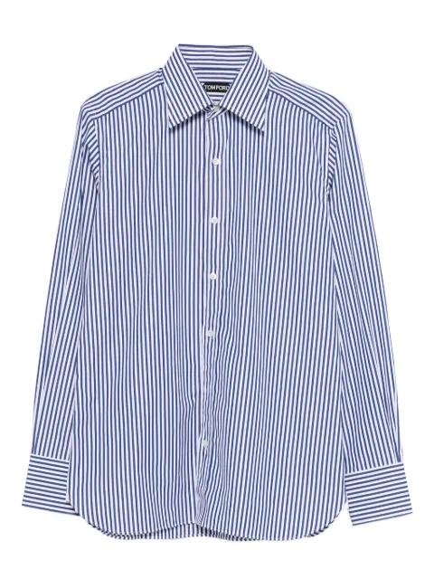 striped-pattern button-fastening shirt by TOM FORD
