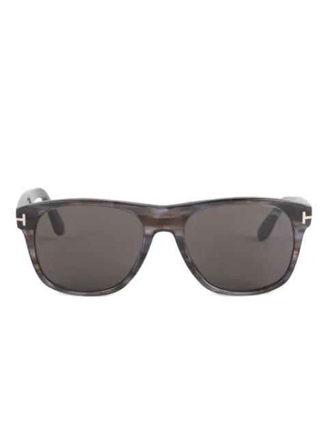 striped rectangle sunglasses by TOM FORD