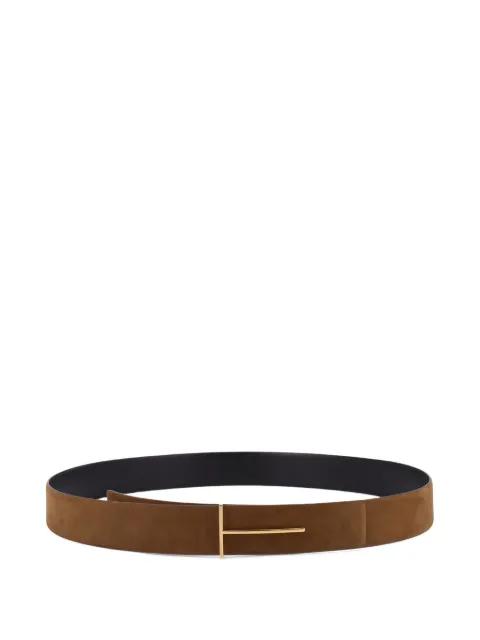 suede T-buckle belt by TOM FORD