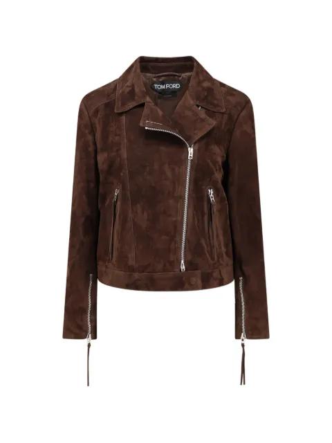 suede biker jacket by TOM FORD