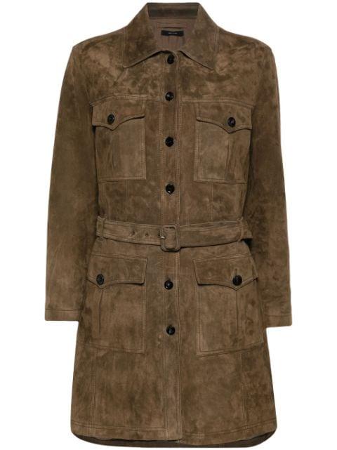 suede leather coat by TOM FORD