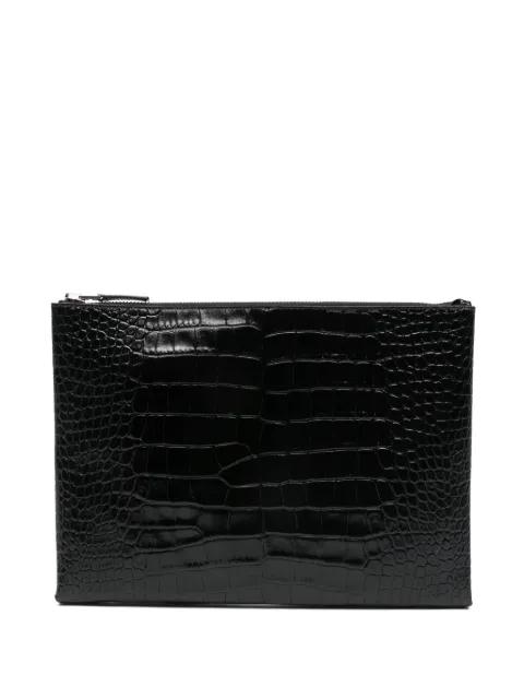 textured zip-closure clutch bag by TOM FORD